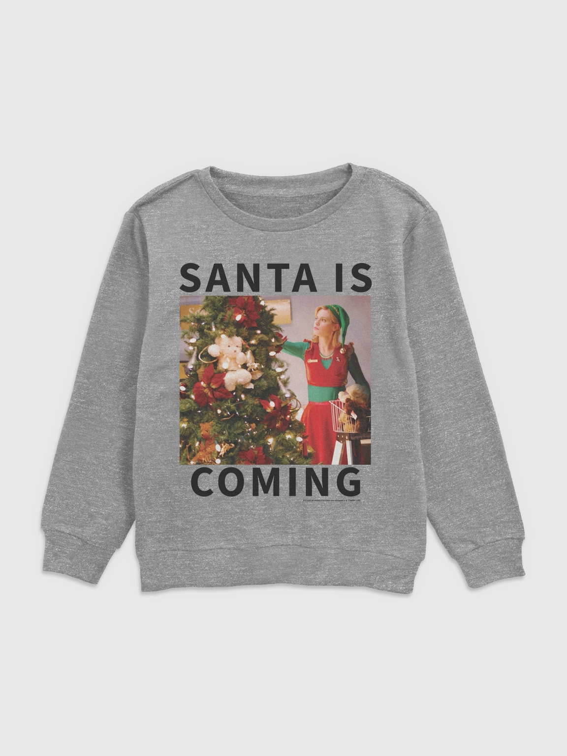 Kids Elf Santa Is Coming Graphic T-Shirt