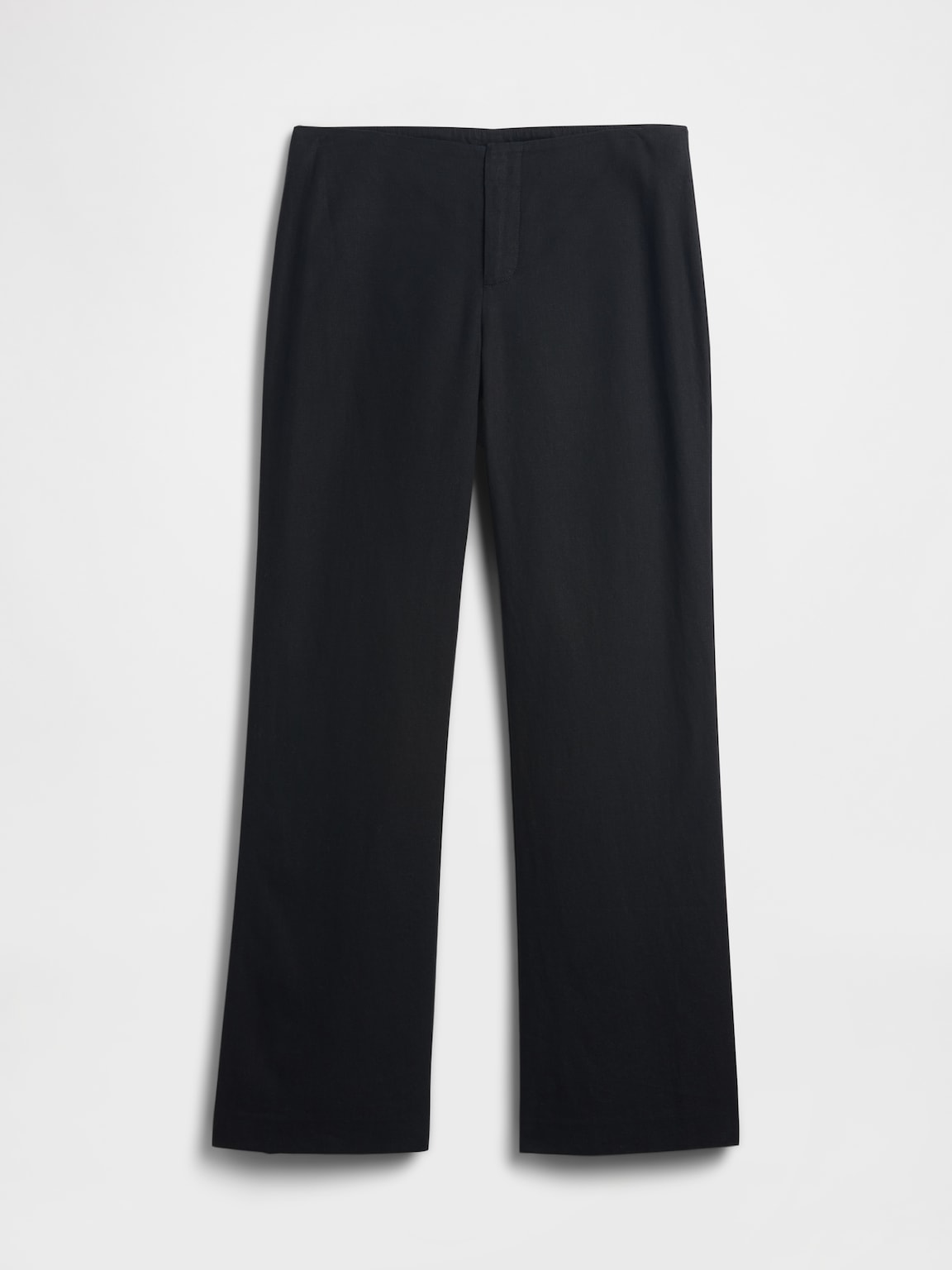 Low Rise Linen-Blend Flare Pants
