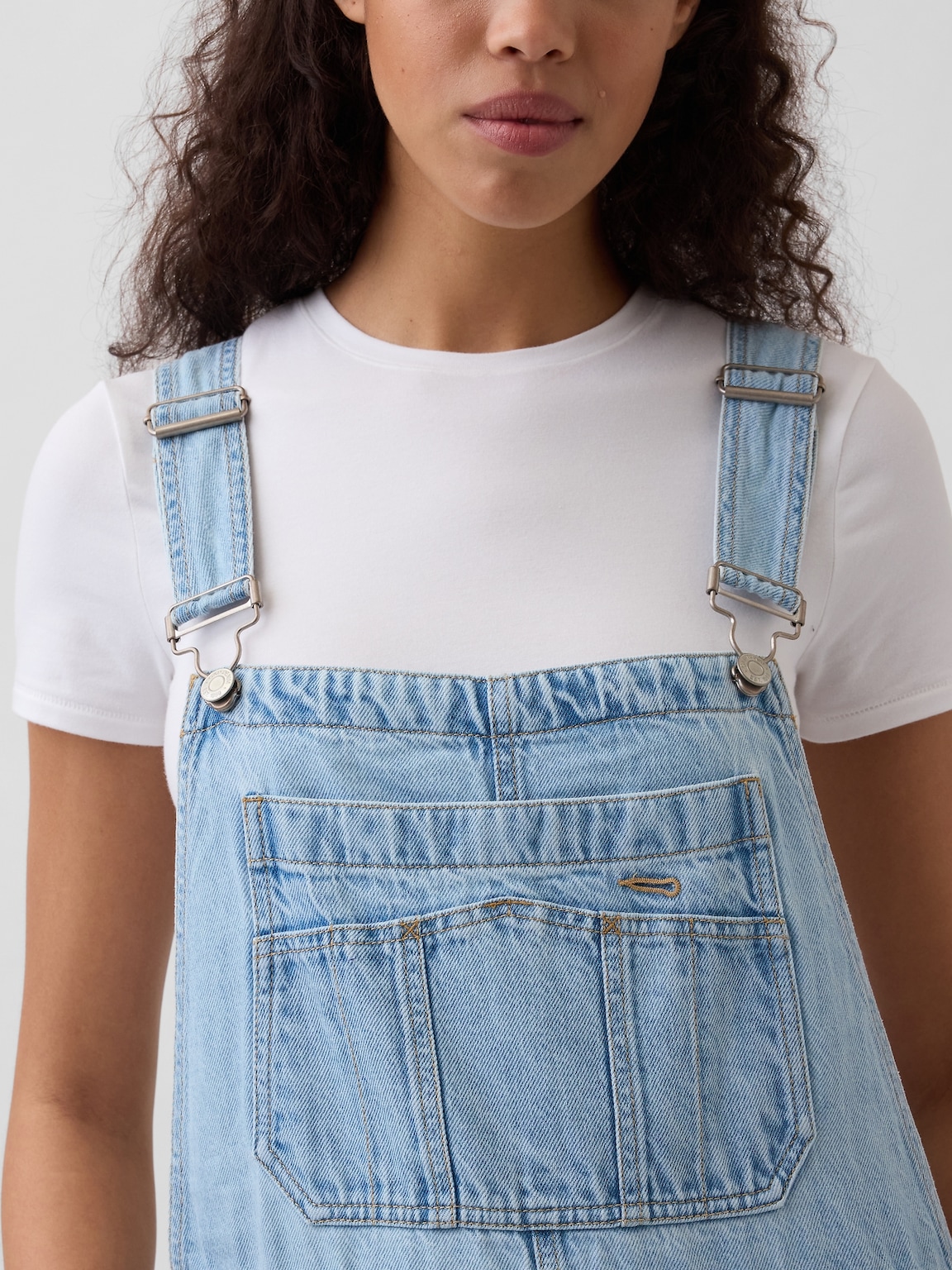 UltraSoft Denim Horseshoe Overalls