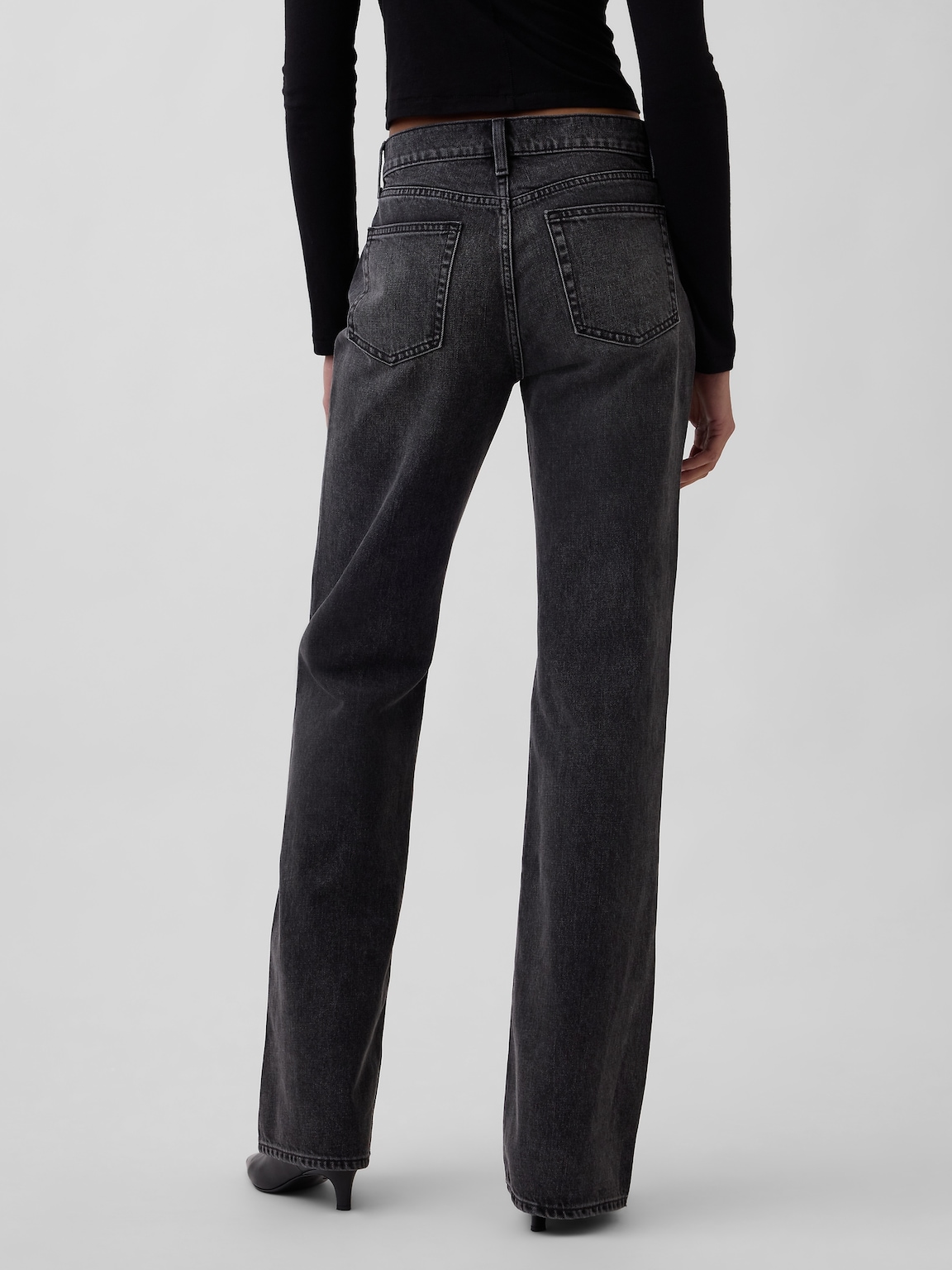 Mid Rise Relaxed Flare Jeans