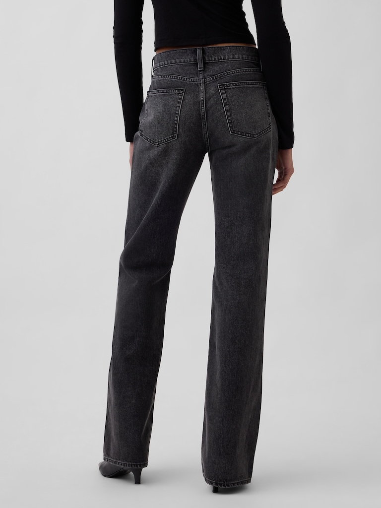Mid Rise Relaxed Flare Jeans