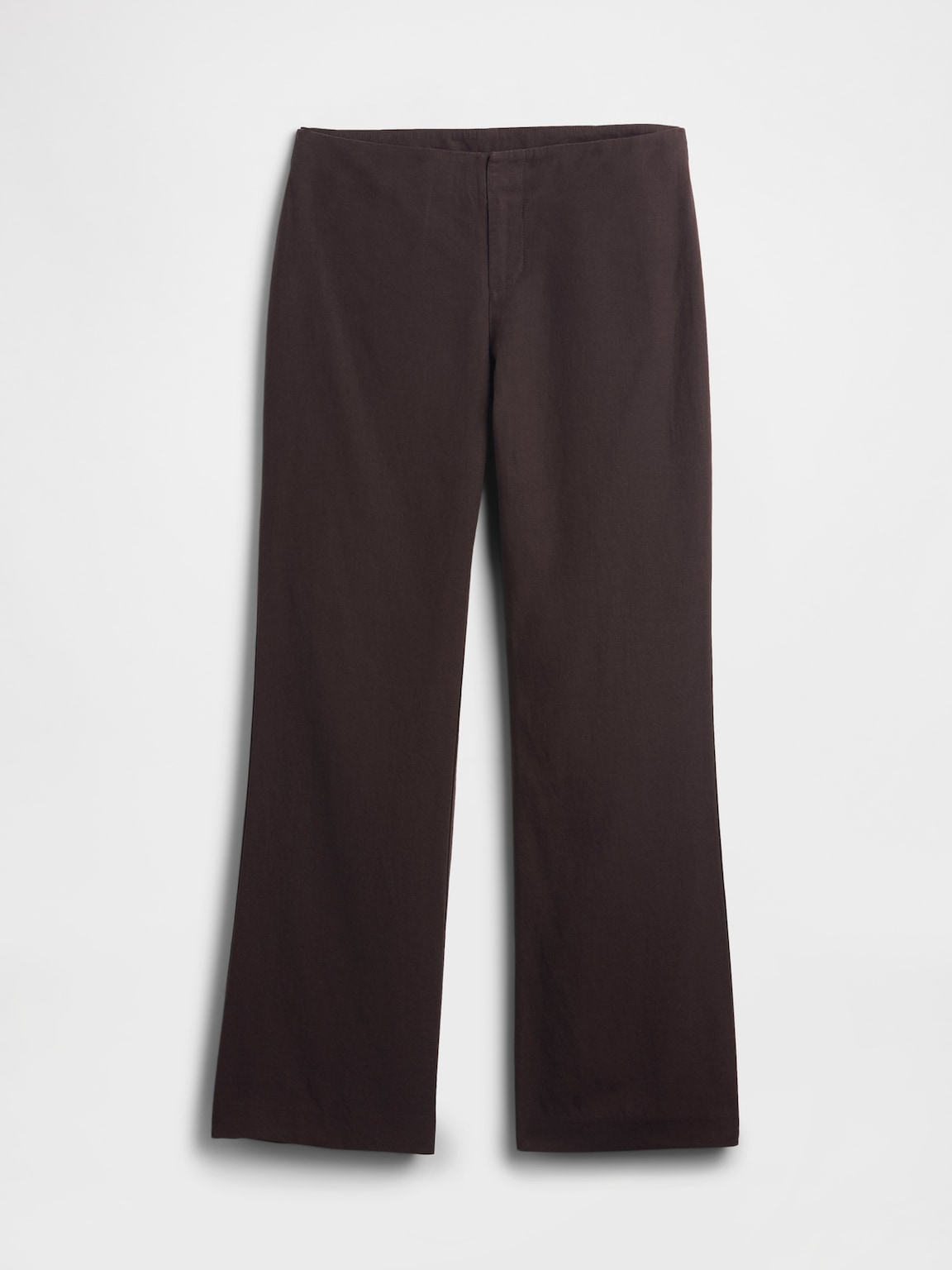 Low Rise Linen-Blend Flare Pants