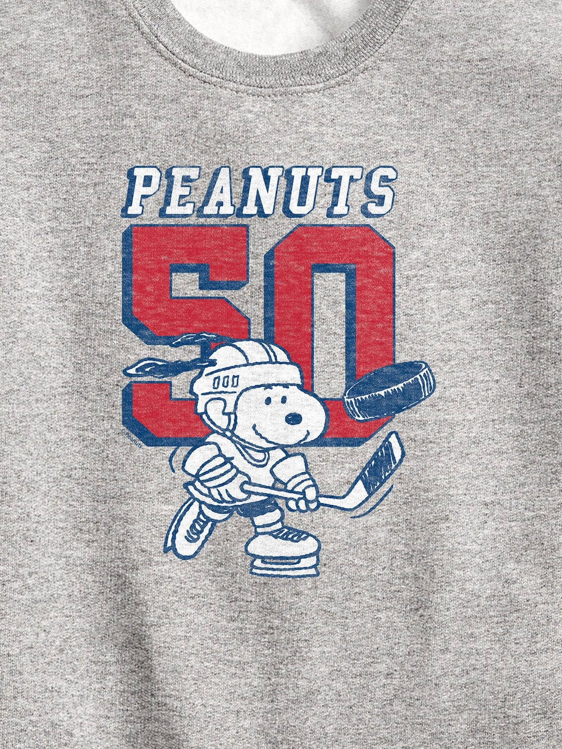 Kids Peanuts Snoopy Hockey Crewneck Fleece Sweatshirt
