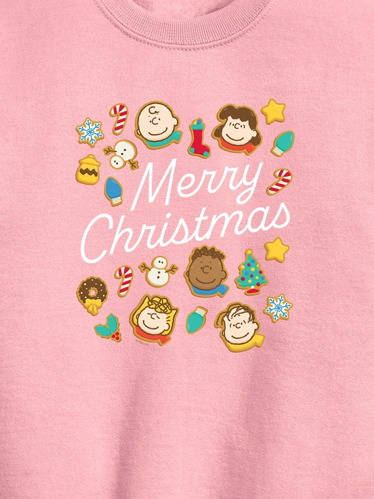 Toddler Peanuts Merry Christmas Cookies Crewneck Fleece Sweatshirt