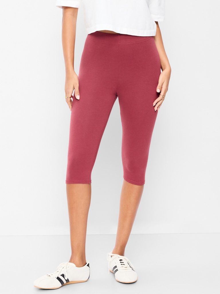 High-Waisted Fashion Layering Capri Legging