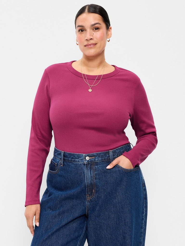 Snug Long-Sleeve Crew-Neck T-Shirt