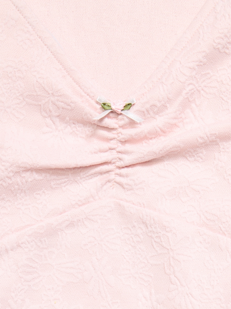 Long-Sleeve Textured Knit Fit and Flare Dress for Girls