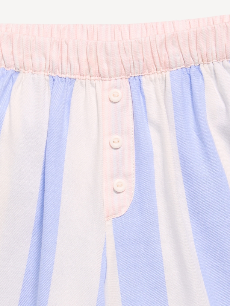 Pull-On Loose Twill Pants for Girls