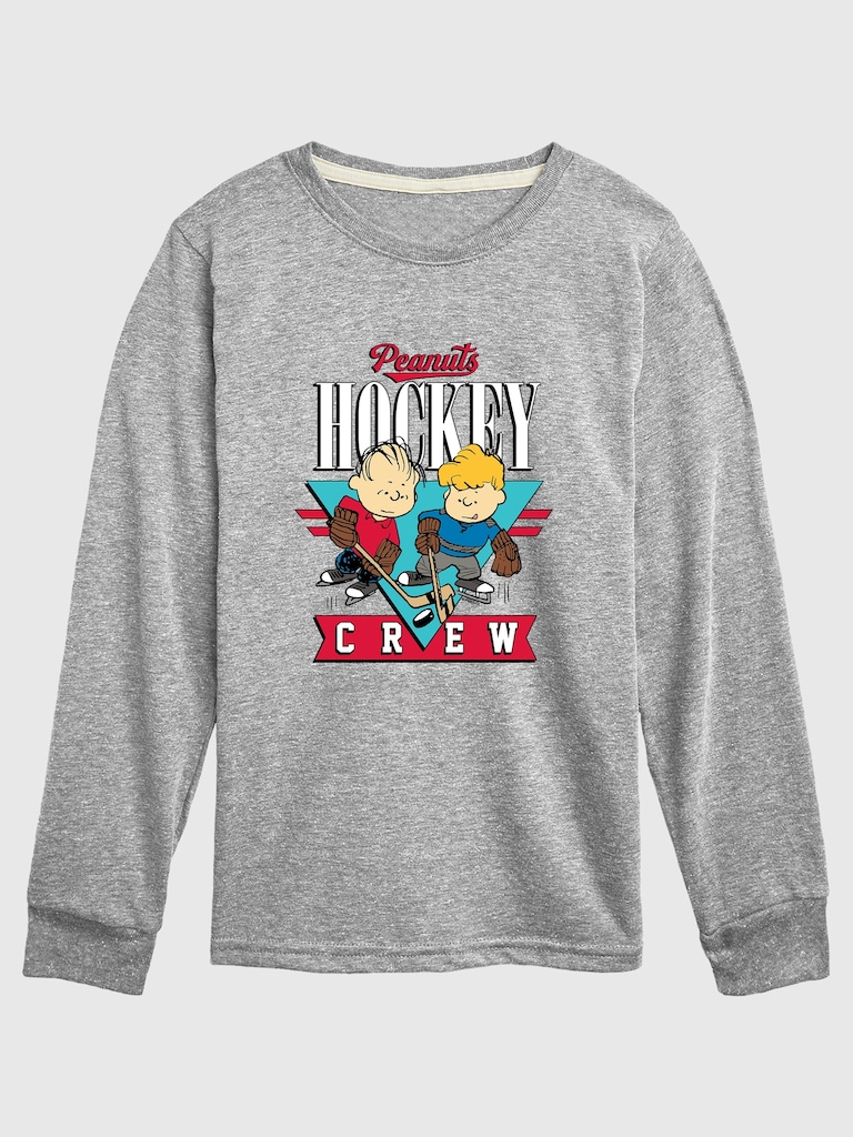 Toddler Peanuts Hockey Crew Long Sleeve Tee
