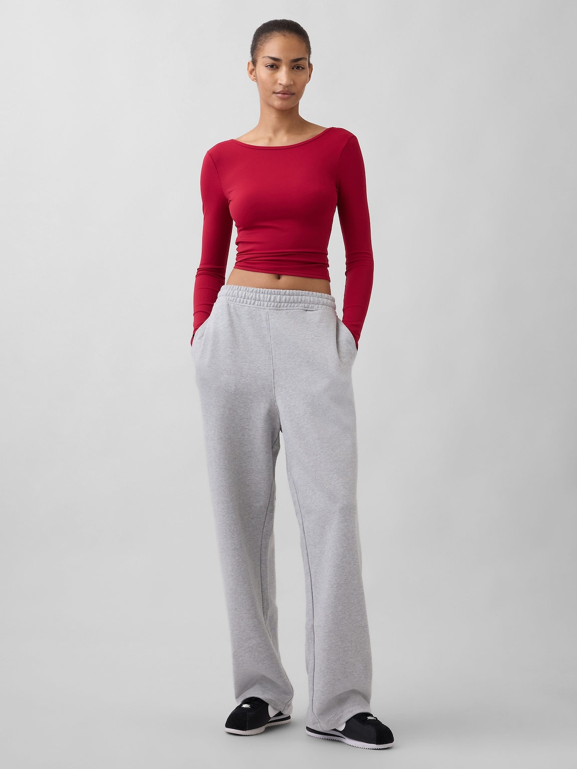 GapFit Smooth Boatneck T-Shirt