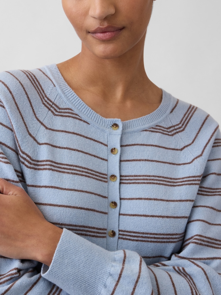 CashSoft Henley Sweater