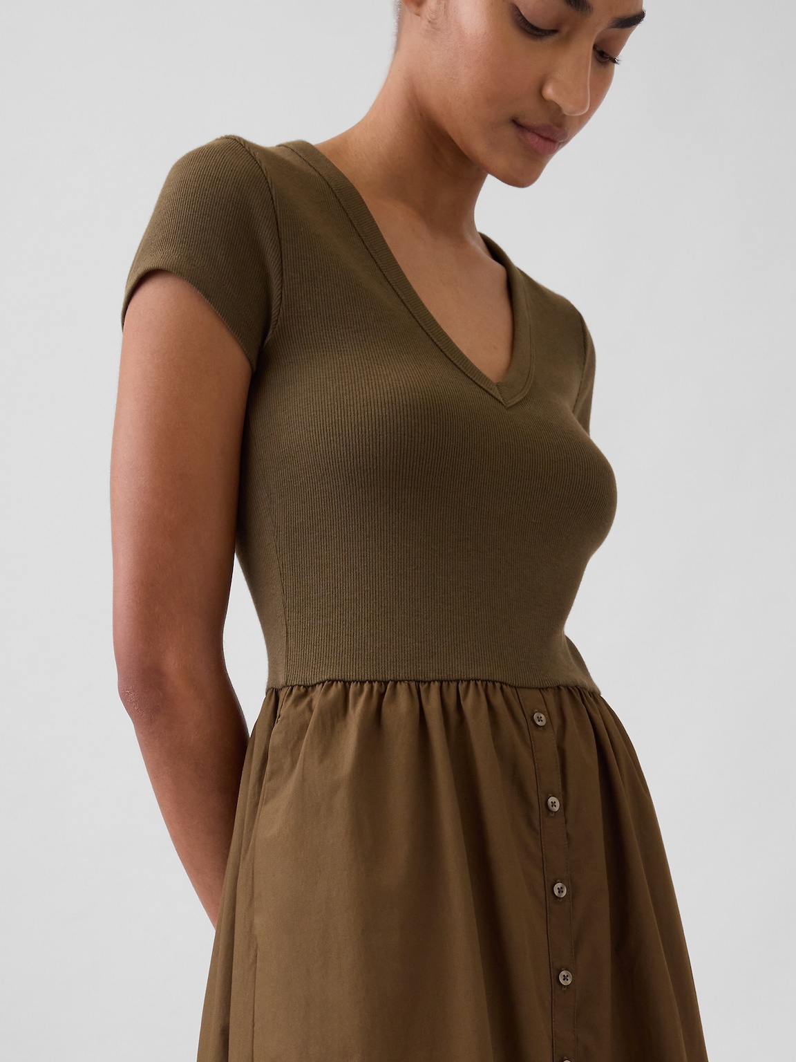 Modern Mixed Media Maxi Dress