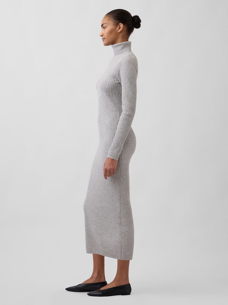 CashSoft Turtleneck Maxi Sweater Dress