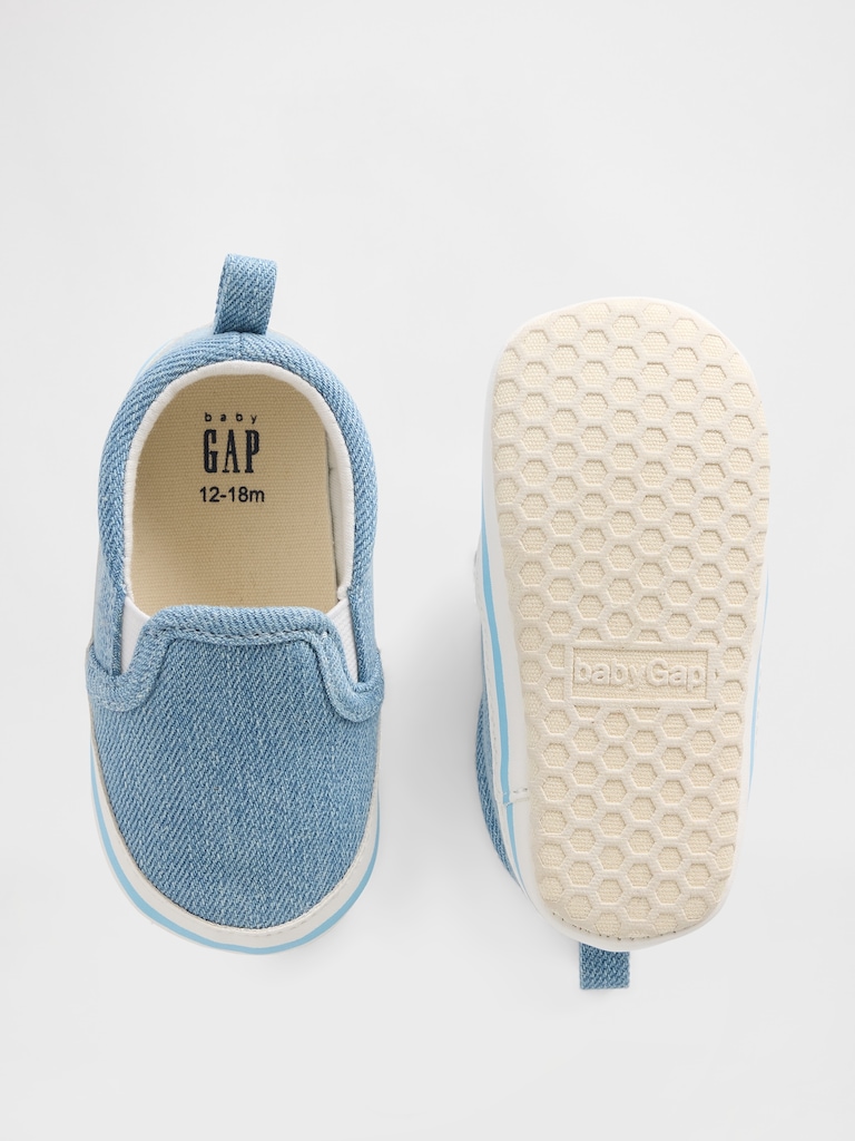 Baby Slip-On Denim Sneakers