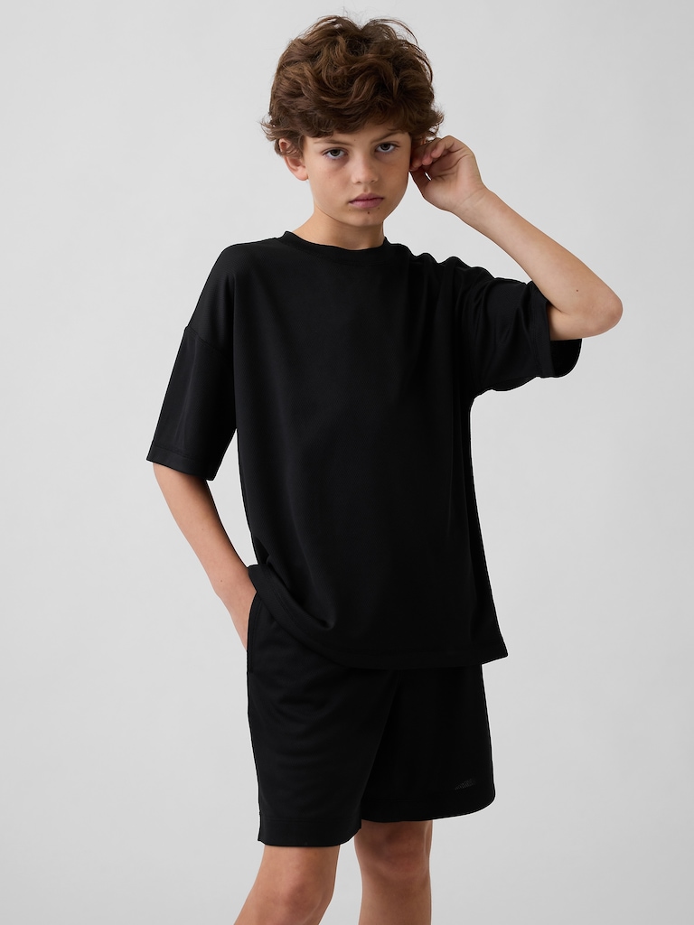 Kids GapFit Tech Recycled Mesh T-Shirt