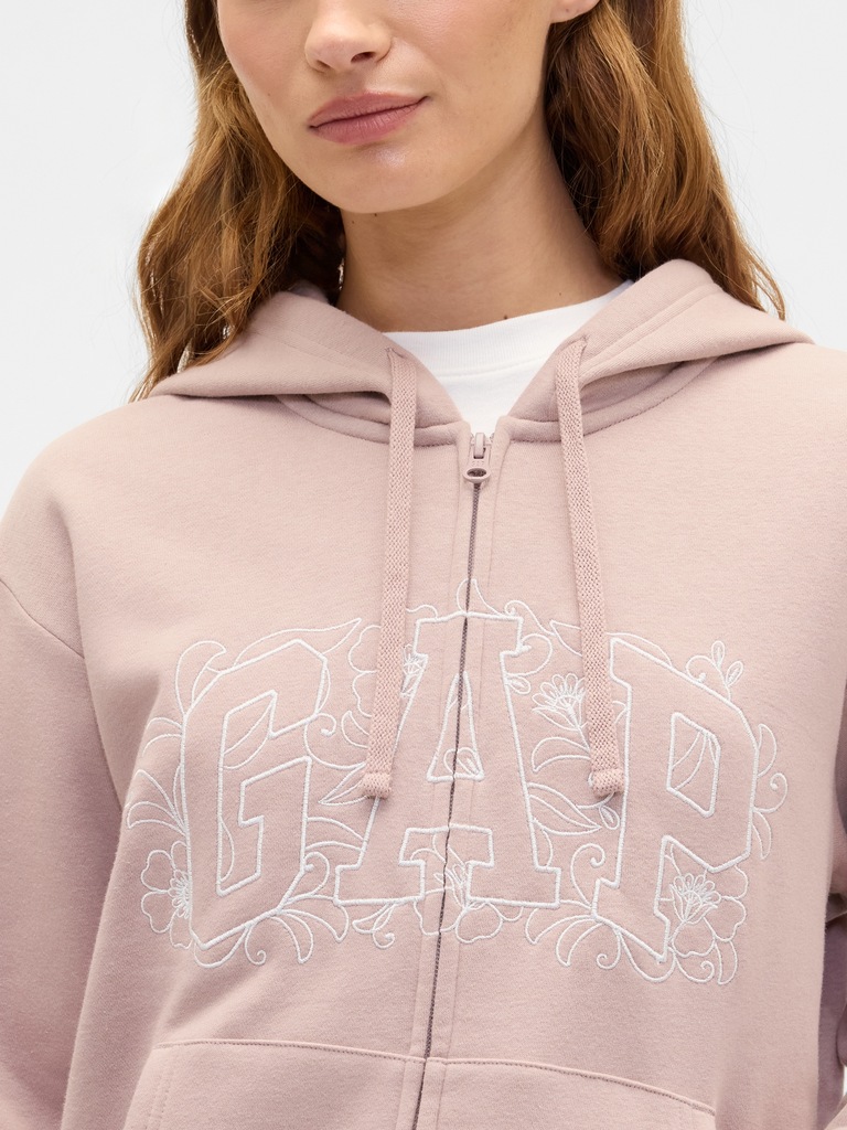 Relaxed Gap Logo Zip Hoodie