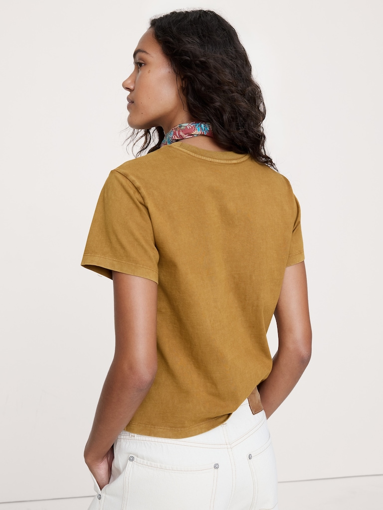 Vintage Cotton Crew-Neck T-Shirt