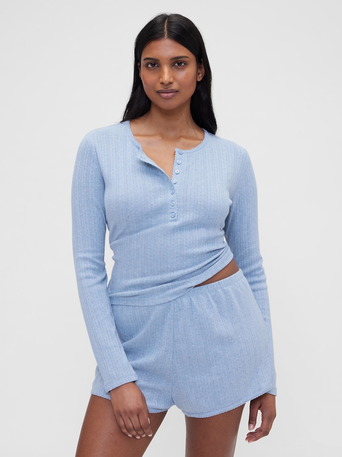 Gap × Summer Fridays Pointelle Henley PJ Top