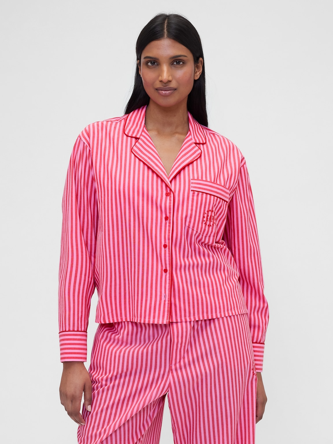 Gap × Summer Fridays Relaxed Poplin Stripe PJ Shirt