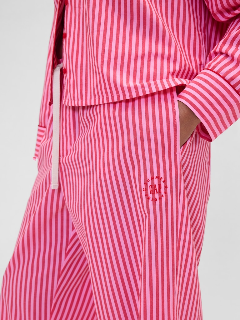 Gap × Summer Fridays Relaxed Poplin Stripe PJ Pants