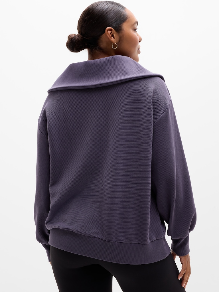 Ottoman Rib 1/4 Zip Sweatshirt