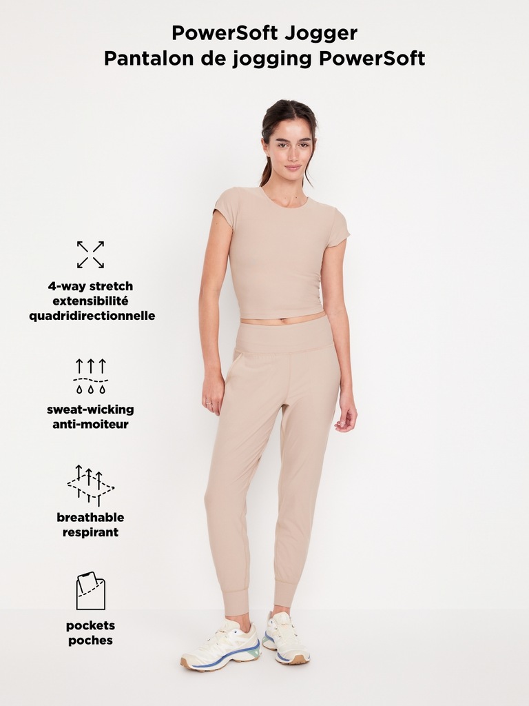 High-Waisted PowerSoft Pocket Joggers