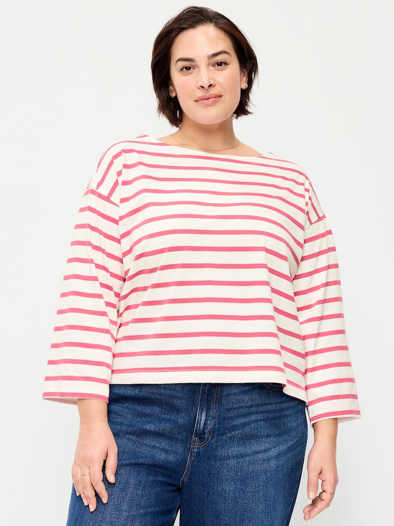 Long-Sleeve Mariner Loose T-Shirt