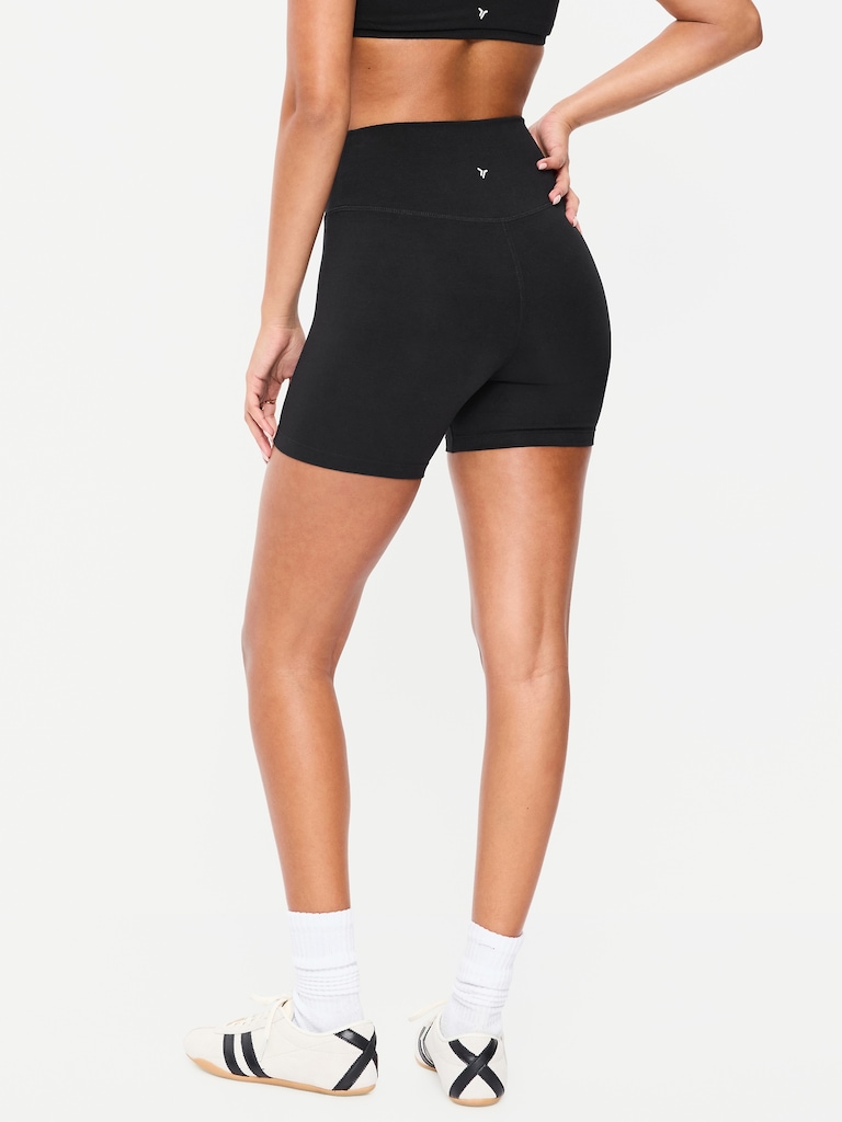 High-Waisted PowerChill Biker Shorts -- 5-inch inseam