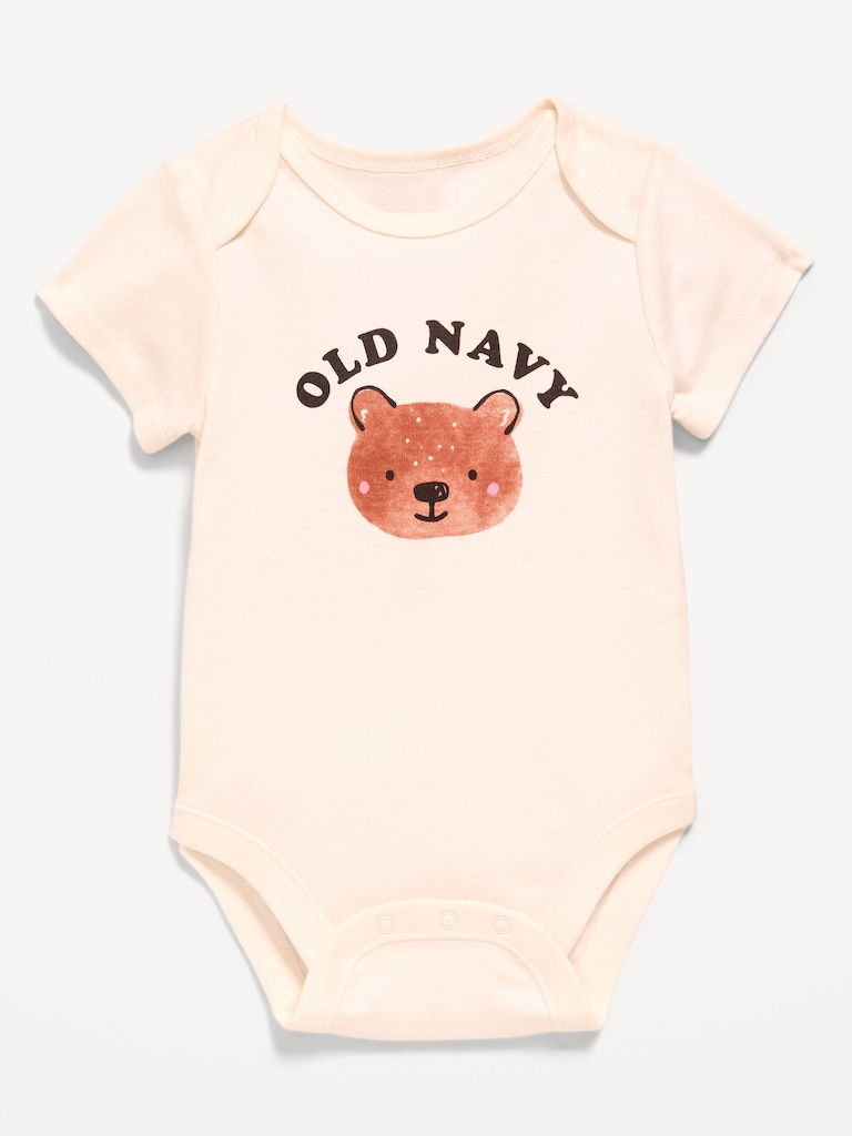 Short-Sleeve Logo-Graphic Bodysuit for Baby