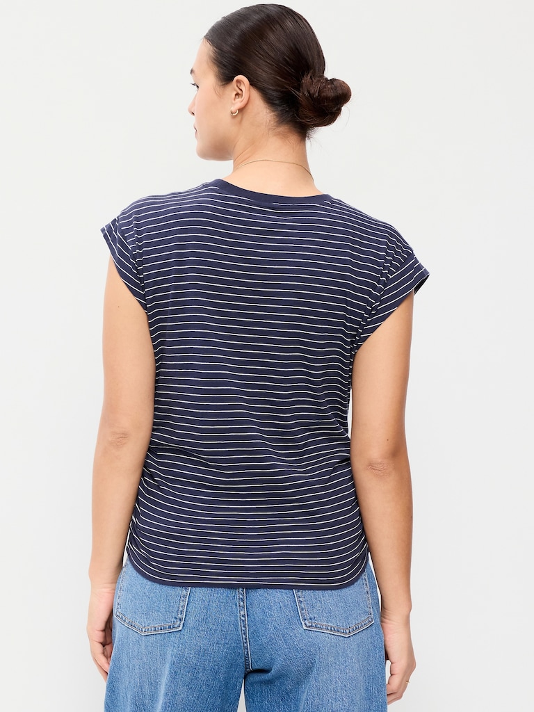 Cap-Sleeve Side-Cinch Top