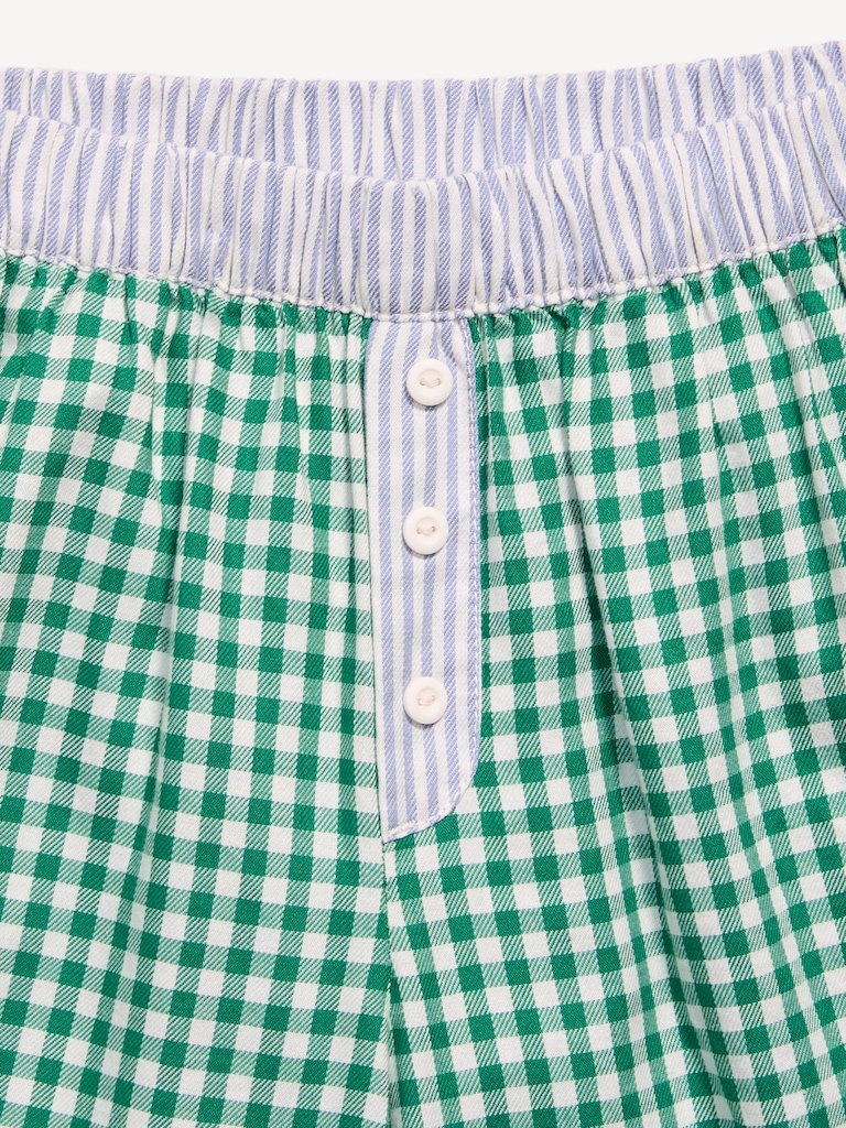 Pull-On Loose Twill Pants for Girls