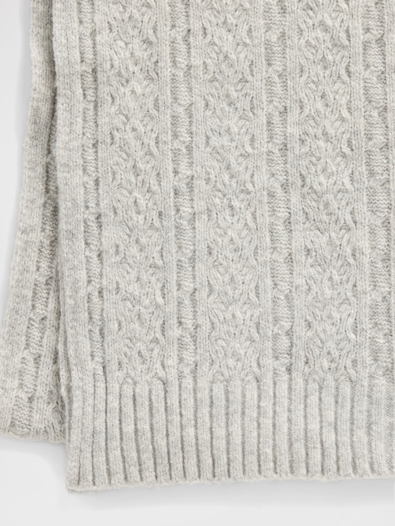 CashSoft Cable-Knit Scarf
