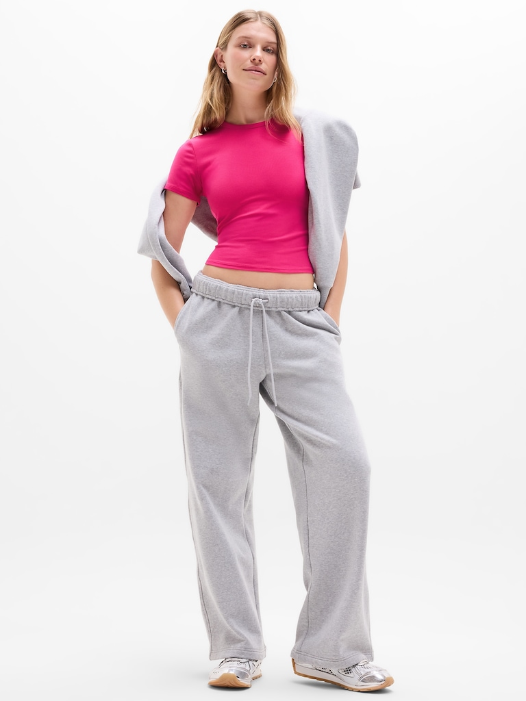 Signature Rib Crop Tee