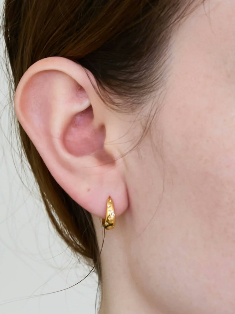 Admiral Row Moon And Star Gold Hoop Earrings