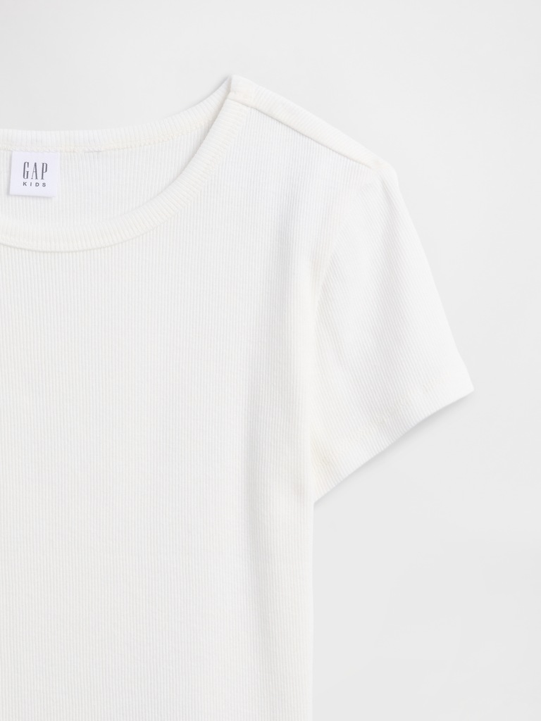 Kids Ribbed Crewneck T-Shirt