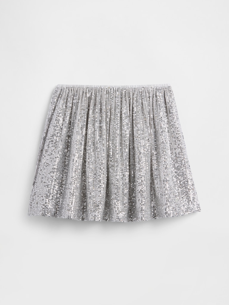 Kids Pull-On Sequin Skirt