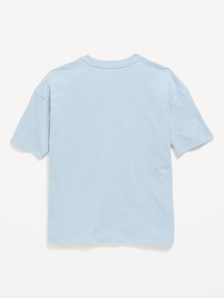 Oversized Short-Sleeve Pocket T-Shirt for Boys