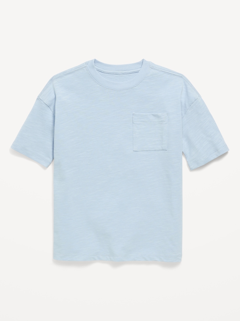 Oversized Short-Sleeve Pocket T-Shirt for Boys