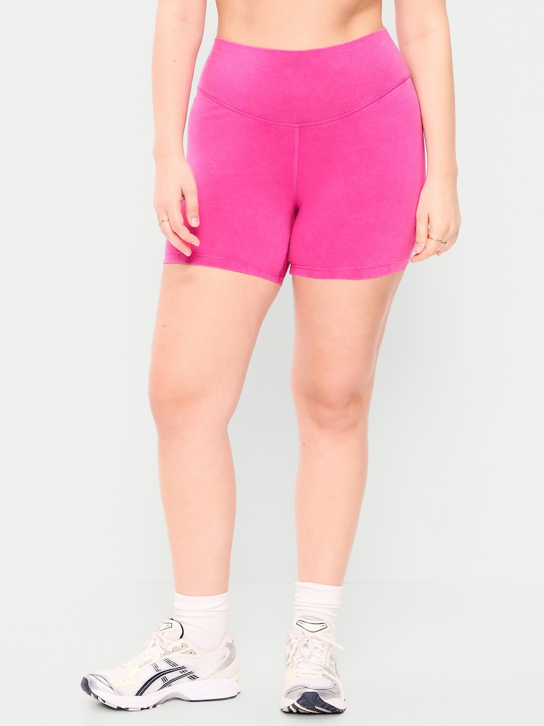 High-Waisted PowerChill Biker Shorts -- 5-inch inseam