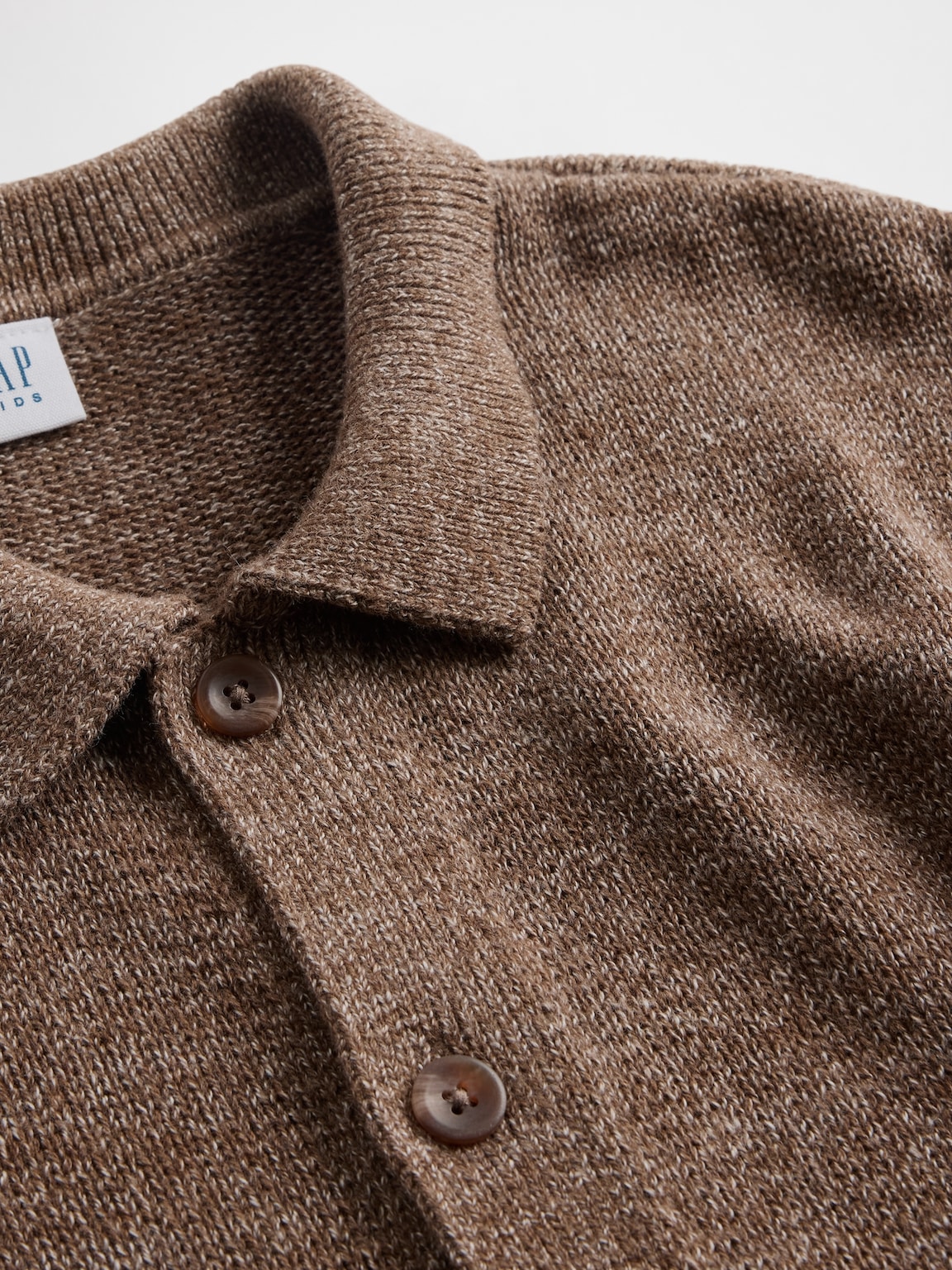 Kids Relaxed Polo Cardigan Sweater