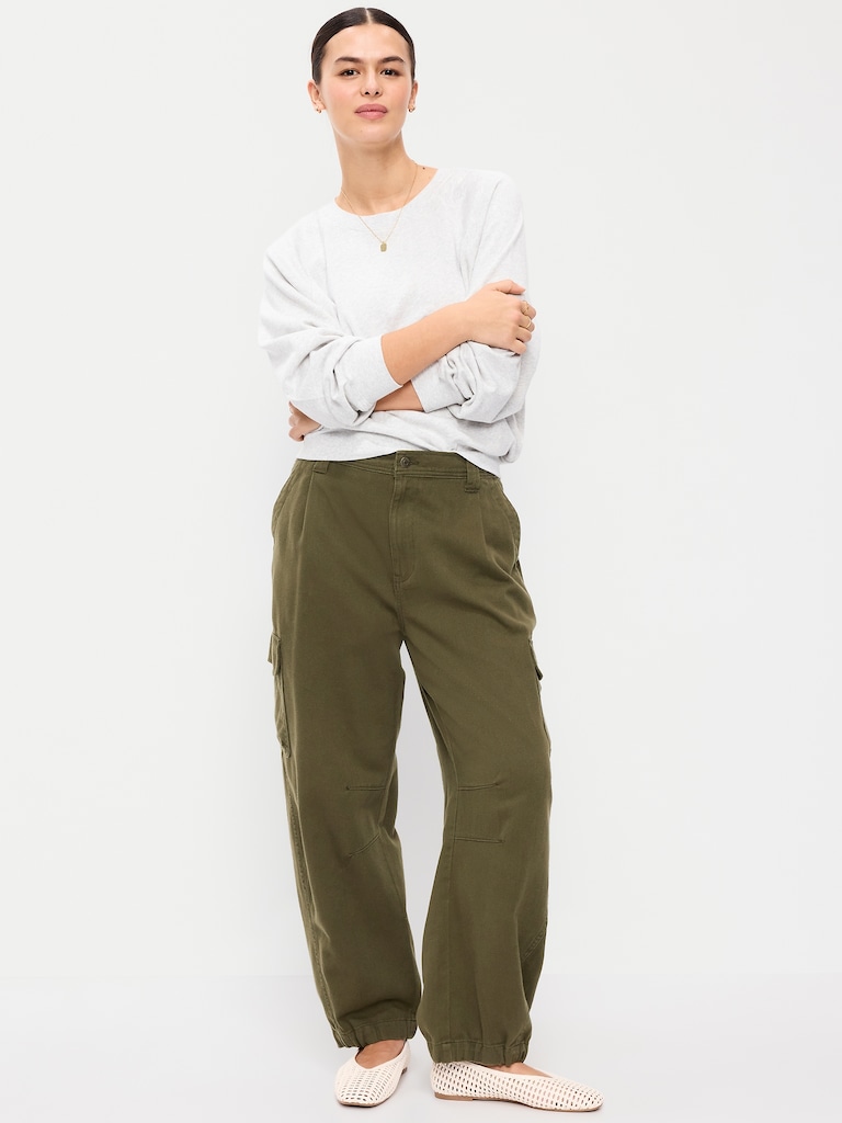 Twill Barrel Cargo Pants