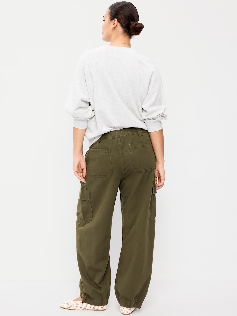 Twill Barrel Cargo Pants