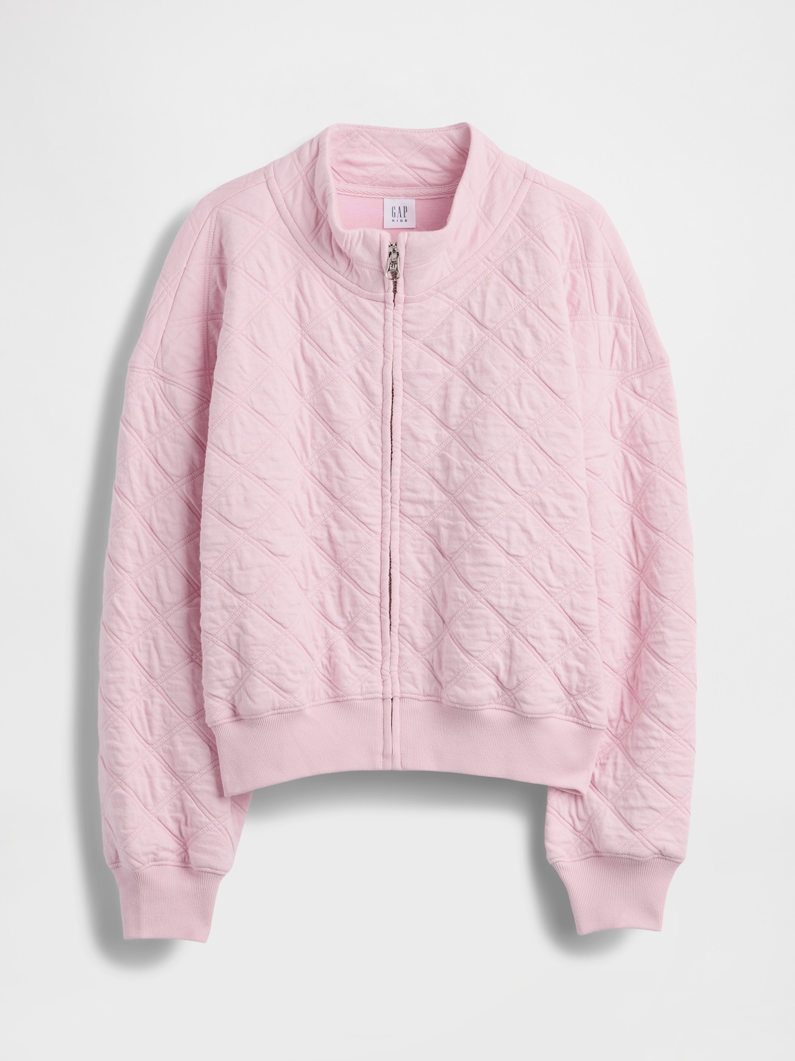 Kids Oversized Quilted Zip Jacket