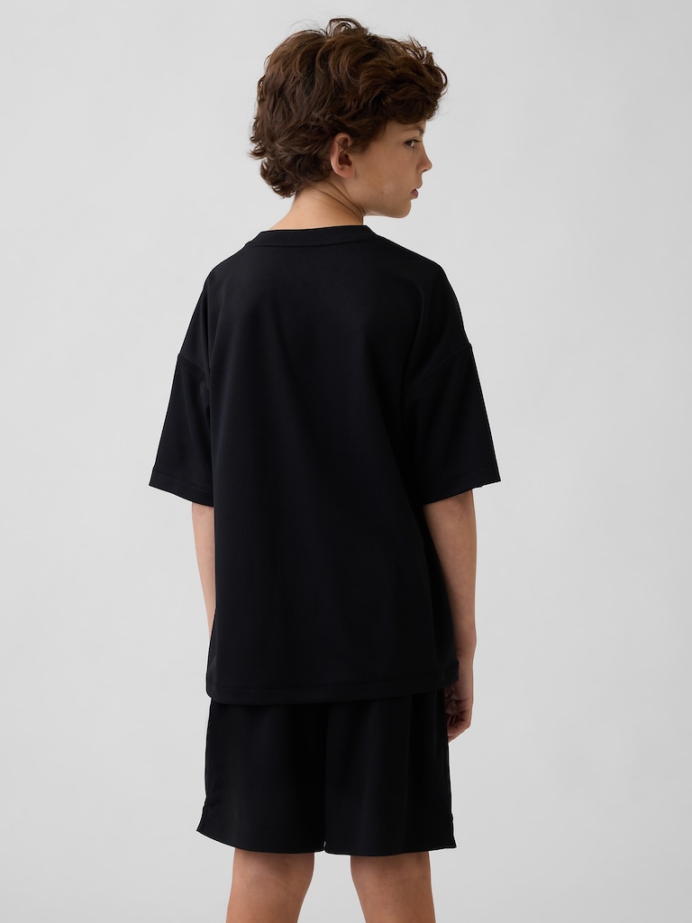 Kids GapFit Tech Recycled Mesh T-Shirt