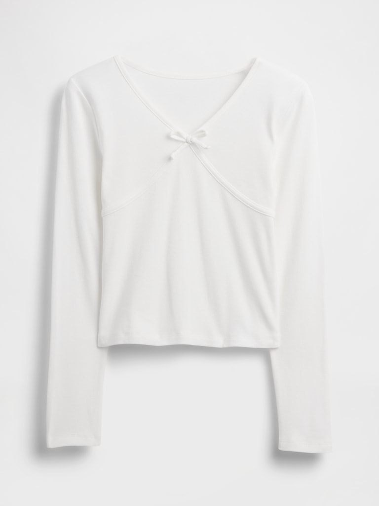 Kids Cross Front Bow T-Shirt