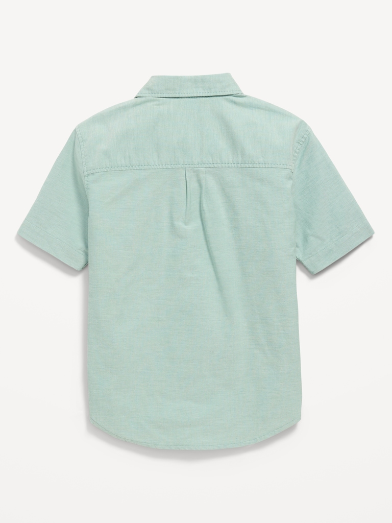 Short-Sleeve Pocket Oxford Shirt for Boys