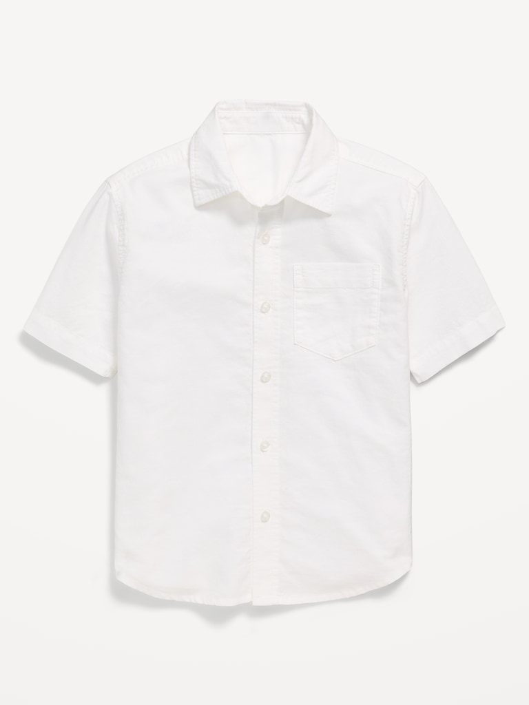 Short-Sleeve Pocket Oxford Shirt for Boys