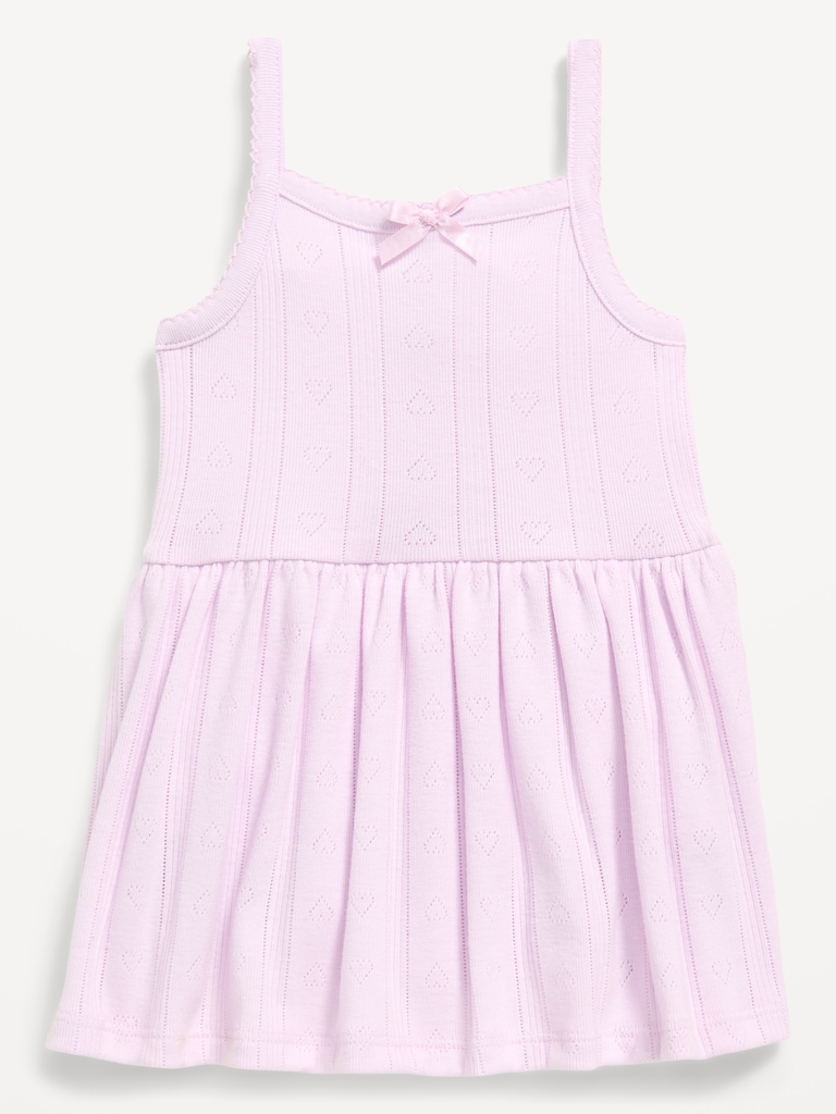 Pointelle-Knit Bodysuit Dress for Baby
