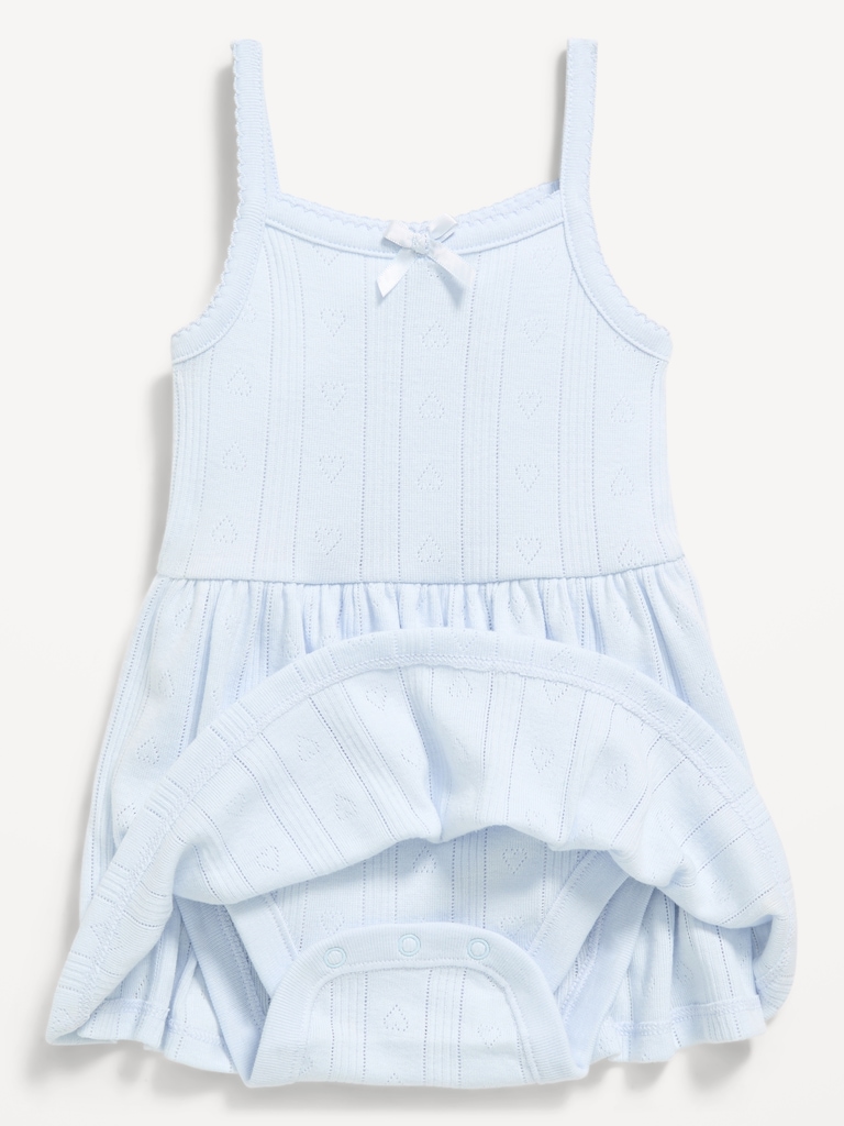 Pointelle-Knit Bodysuit Dress for Baby