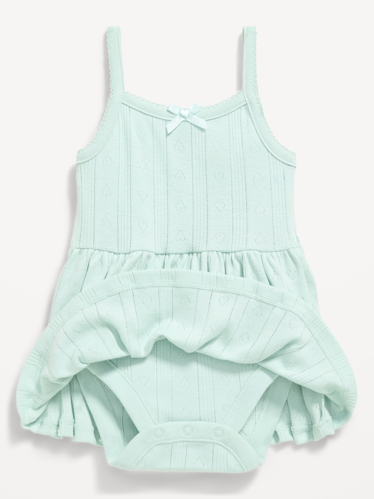 Pointelle-Knit Bodysuit Dress for Baby